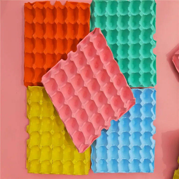 
Cartons Packaging Box Quail Eggs Cover Stackable Incubator Chicken Dye Drying Oven Pulp Egg Tray 12 