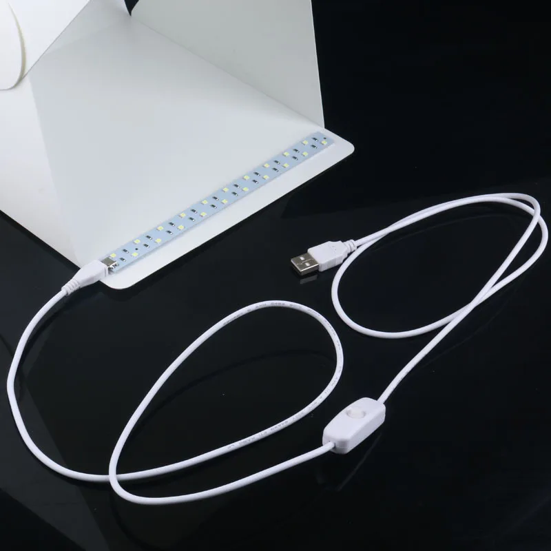 
40*40*40cm button type mini portable photo studio Small Folding Product brightbox with led light strip board 