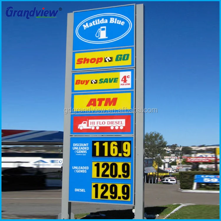Customize Led Outdoor Petrol Station Sign Illuminated Fascia Petrol Station Logo Design