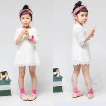 2 7Y Sweet Kids Baby Girl Sets Princess Dress Clothing Floral Flower Lace Party Dress
