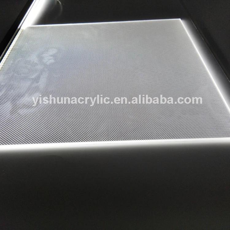 factory custom 600*600mm illuminated plexiglass acrylic light guide panel/lgp for lighting