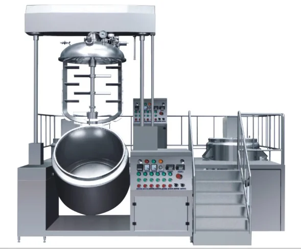 1000L cosmetics vacuum emulsifying machine with high shear emulsifier homogenizer
