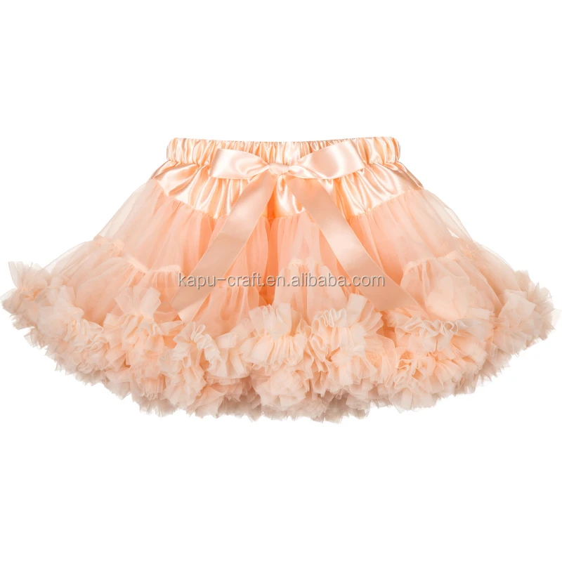 
High quality brown ballet dance tulle skirt baby girls skirts mini tutu 