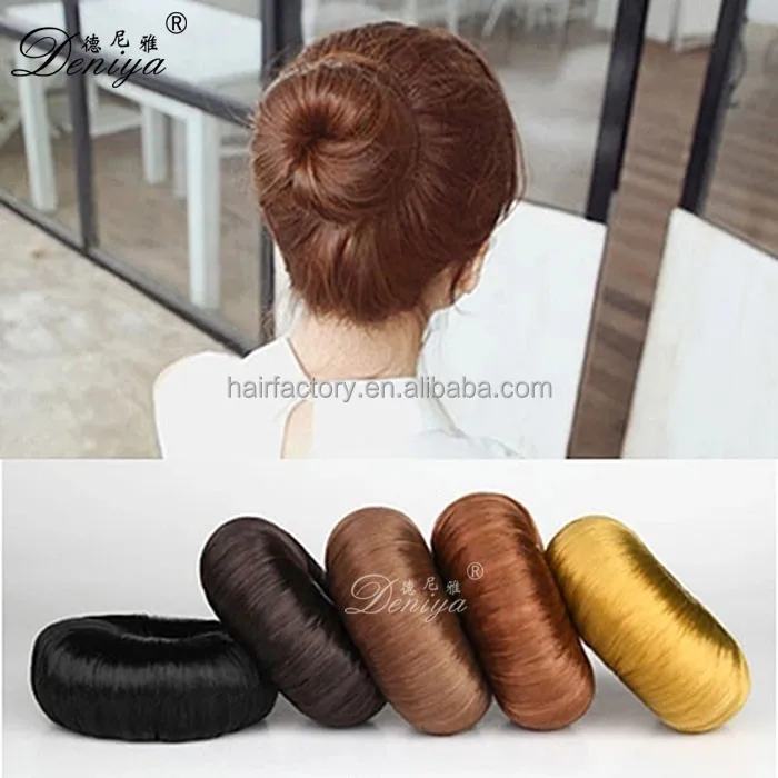
Synthetic material black hair donuts for bun, donut hair accessories bun 