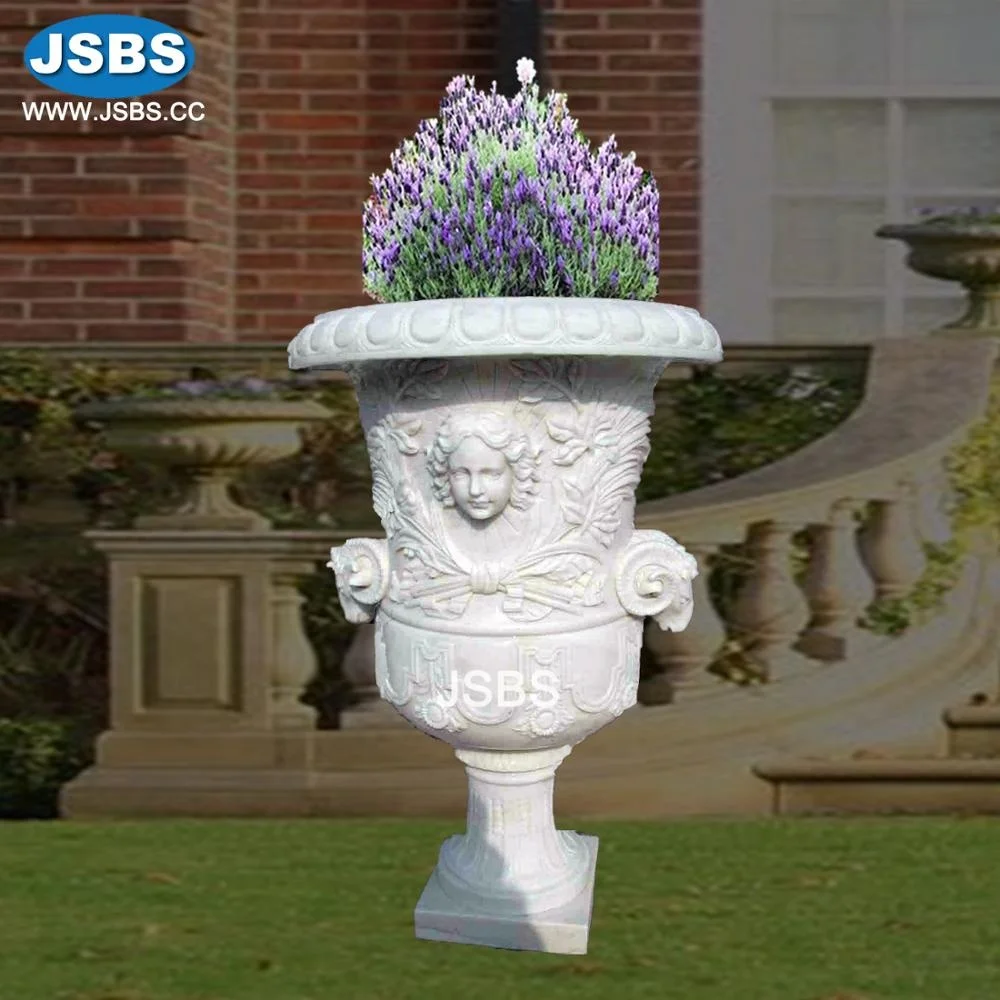 white large antique marble vases for cemetery