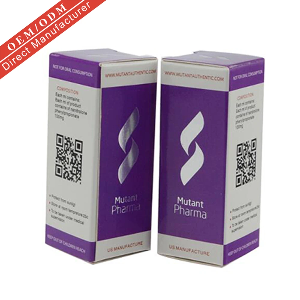 
high quality teroids paper box packaging 10ml steroid vial boxes with your own logo 