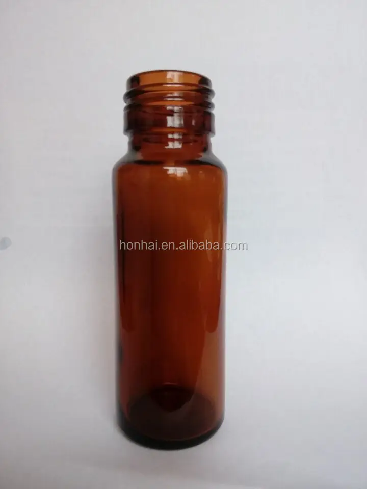 100ml amber glass syrup bottle with Screw finish pilfer proof aluminum cap