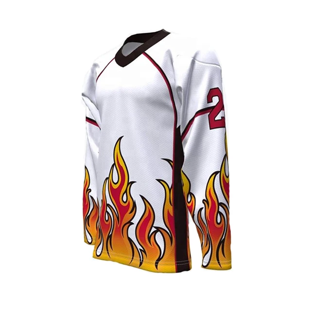 Flames Design USA Hockey Jersey Cheap Hockey Jerseys