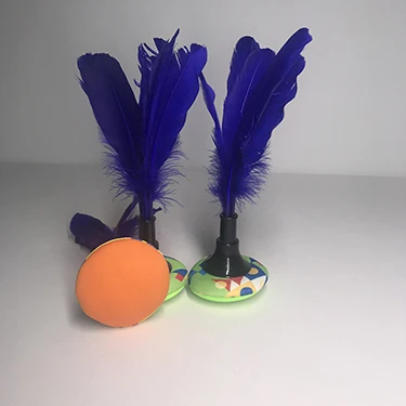 Hot Sale Customized Beach toys Indiaca Neoprene hand feather ball beach toys