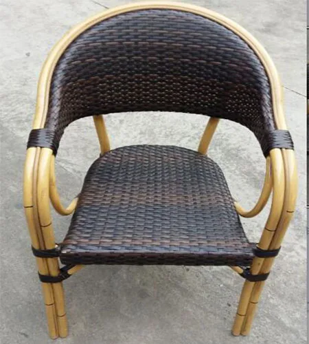Bamboo Frame Rattan Chair Bistro Chairs Cafe Furniture Chairs