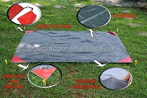 Woqi Outdoor Mini Customized Waterproof Portable Ripstop Pocket Blanket Travel Sand Free Picnic Blanket Mat