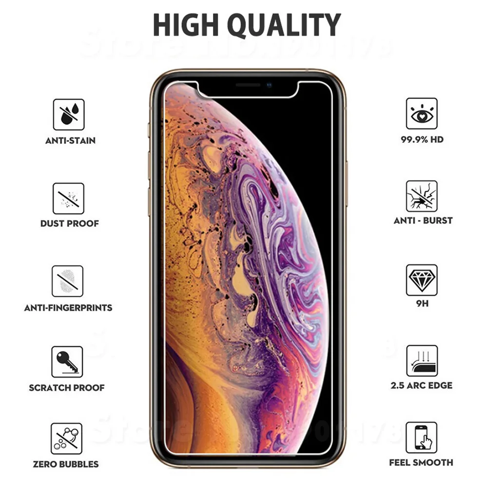 Прозрачное закаленное стекло для защиты экрана 2.5D 9H iPhone 11 защита от царапин Iphone 12 13 pro