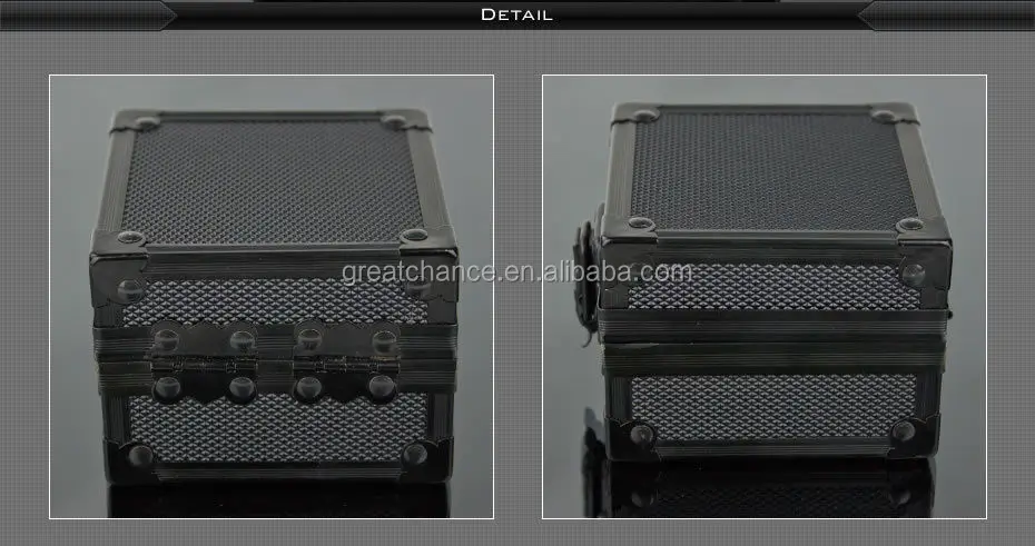 Watch Jewellery Storage Display Present Gift Box Case Aluminum Black