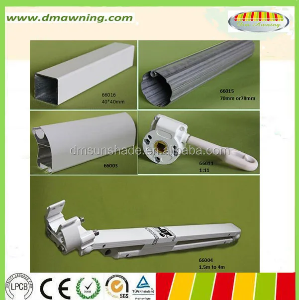 awning parts, retractable awning components and  awning arm parts