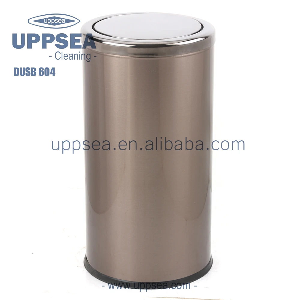Stainless Steel 3-Compartment Dustbin  Recycled Waste Container Trash Bin Garbage Bin Trash Can