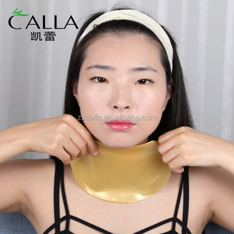 Beauty Reduce Fine lines Lift Collagen Crystal 24K Disposable Collagen Gold Neck Mask
