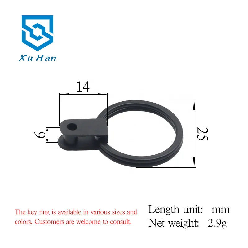 
Factory direct sale, with black plastic holder key ring, PVC clip button key ring 