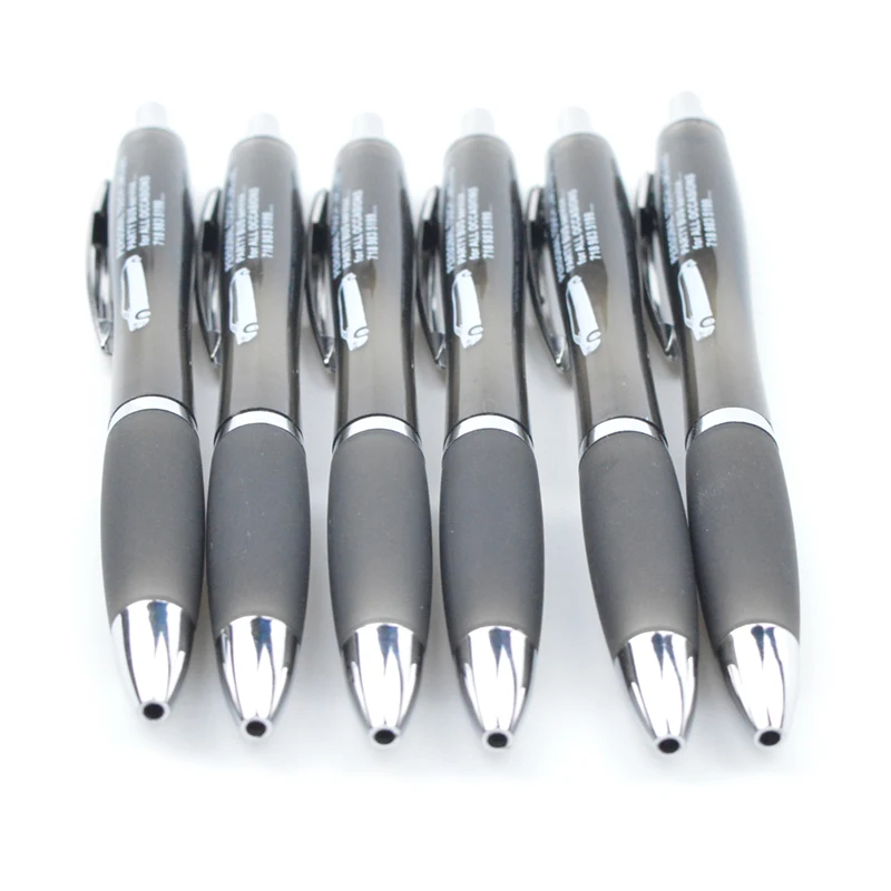 Wholesale Classic Cheap Ballpoint Plastic Pen Promotional Logo Click Black Ball Pen