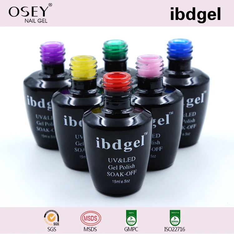 
OSEY ibdgel brand wholesale uv gel polish soak off color gel nail art gel varnish 