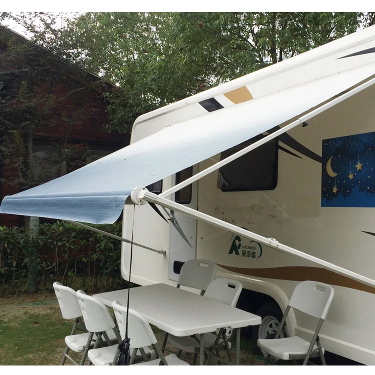 Manual  Wind out Caravan Awning Sun Canopy with Strong Fame
