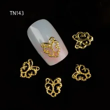 10pcs Metal Butterfly Rhinestones 3d Nail Art Decorations Alloy Nail Stcikers Charms Jewelry for Nail Gel