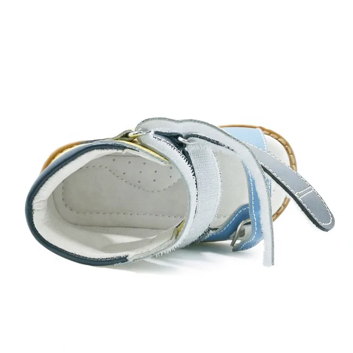 Европейский стиль, оптовая продажа, детская ортопедическая обувь с поддержкой свода стопы, детские кожаные сандалии