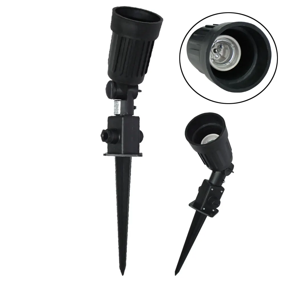 Best price plastic body garden decorative E27 led spike light spotlighting with pin