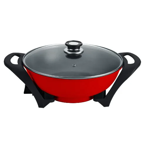 Round aluminum die-cast golden electric cooker frying pan