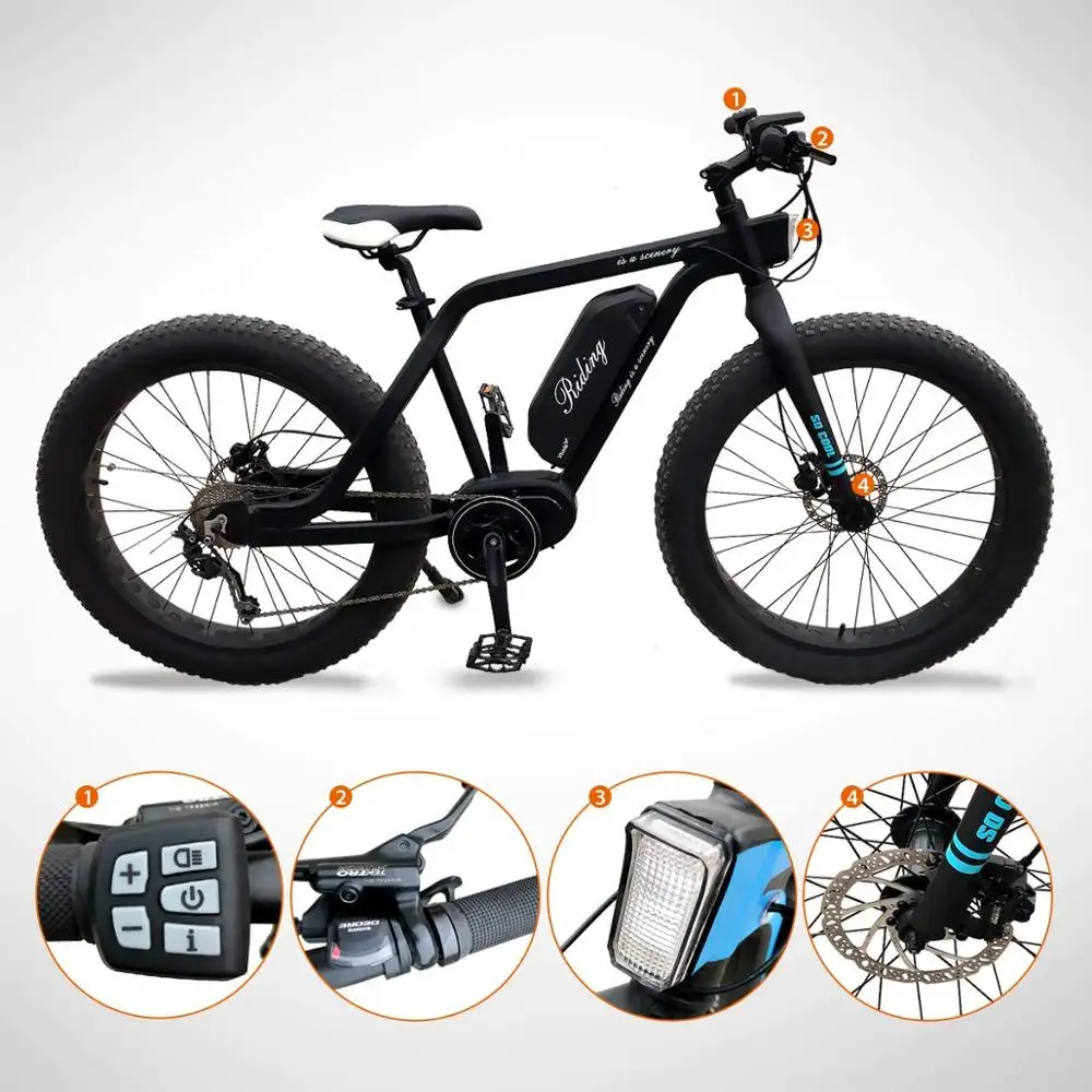 Fastest 10 speed ebike fat tire mid drive electric bike bicycle