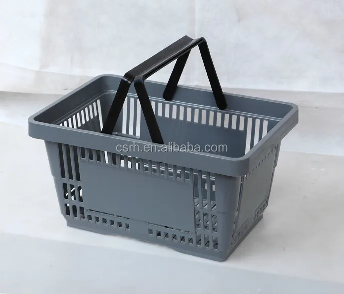 Supermarket Square Style Shopping Baskets RH-BPH21-1 For Supermarket Shopping Basket With Double Handles