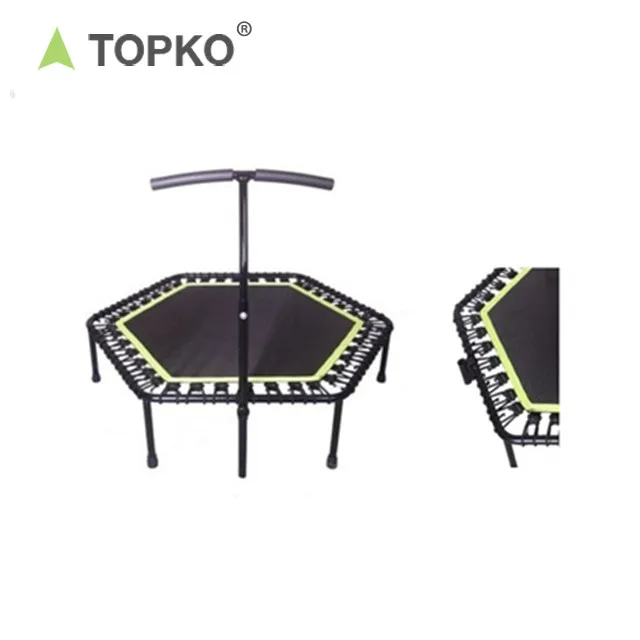 TOPKO Reliable Adult Indoor Bungee Cord Jumping Rebounder Gymnastic Fitness Mini Hexagon trampoline