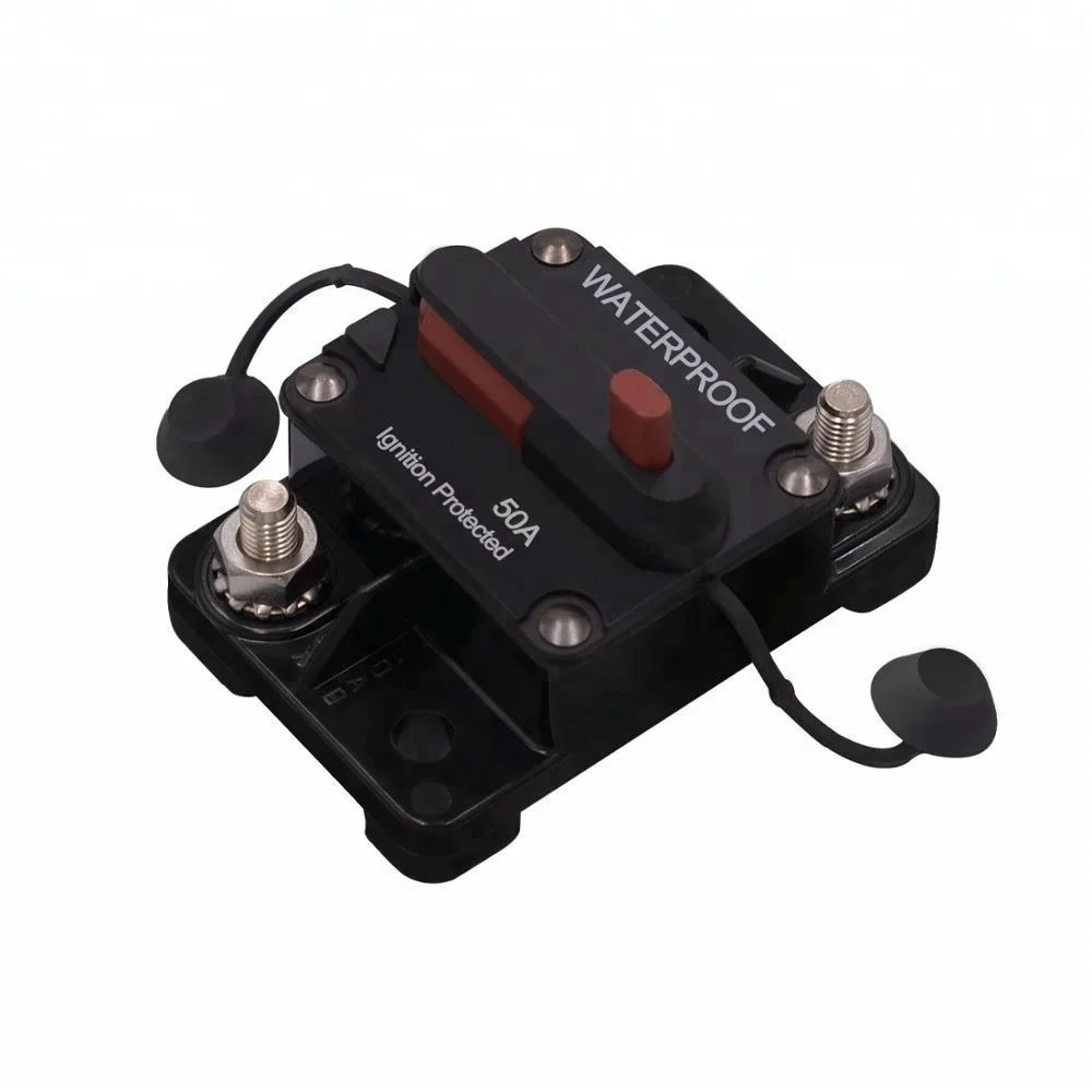Waterproof 50 Amp Circuit Breaker Manual Reset for Car Truck Rv ATV Marine Trolling Motors Boat Vehicles,12V-48V DC
