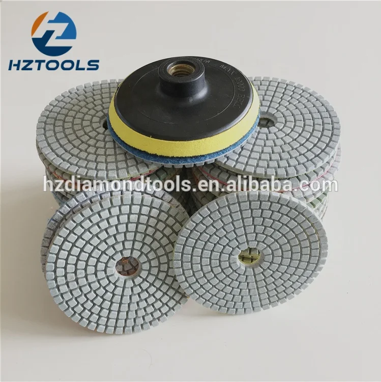 3-5inch flexible resin diamond polishing pad for marble quartz and concrete polishing pad
