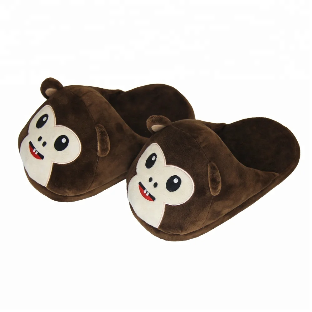 Monkey Anime Shape shoes Indoor slippers bedroom travel plush slippers