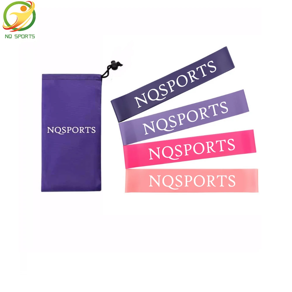 Сверхмощный тренировочный фитнес мини-браслет с логотипом индивидуальные печатные Эспандеры петли тренировочные ленты