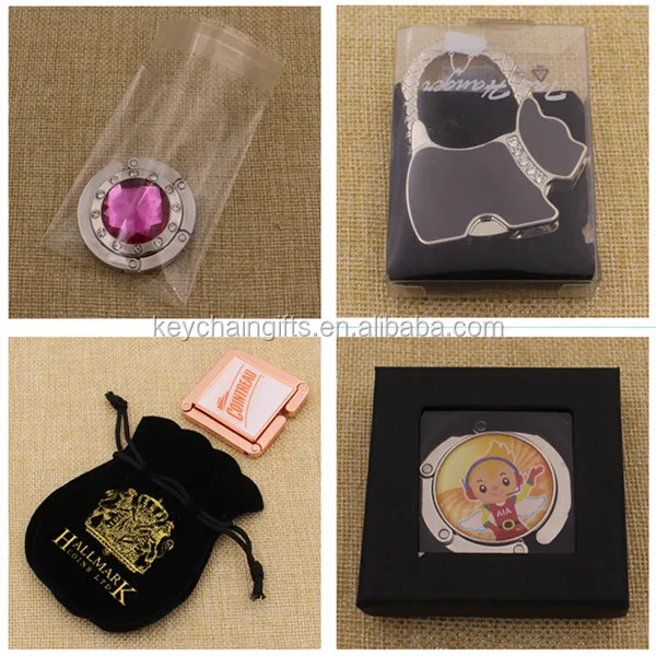 Нежная вешалка для кошелька/складной крючок кошелька/круглый держатель сумки с бабочкой