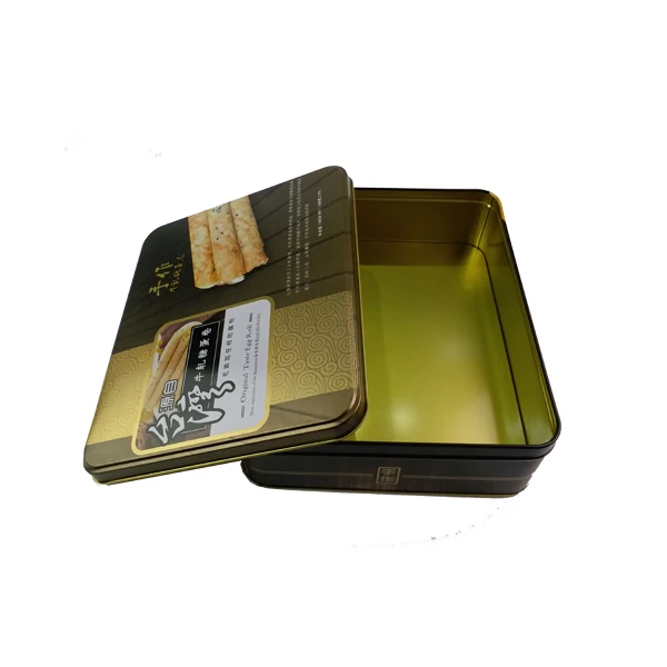 food grade standard tinplate OEM egg roll tin can cookie tin box