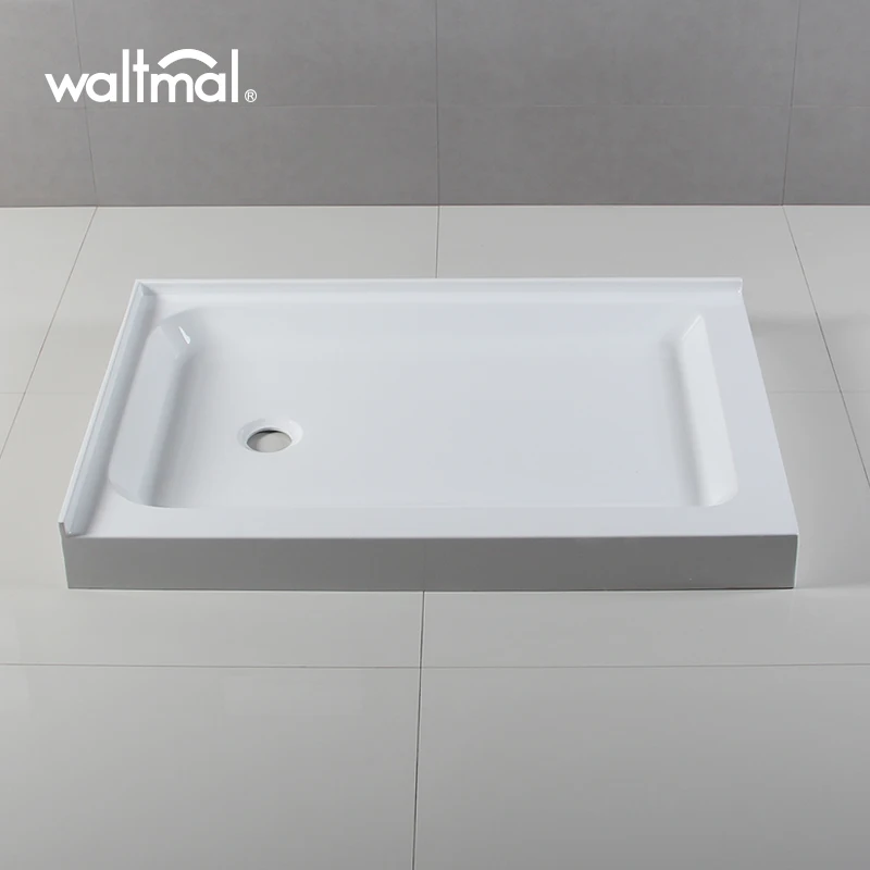 Высококачественный дешевый акриловый поднос для душа cUPC с противоскользящим дном 48x32 дюйма и левым сливом