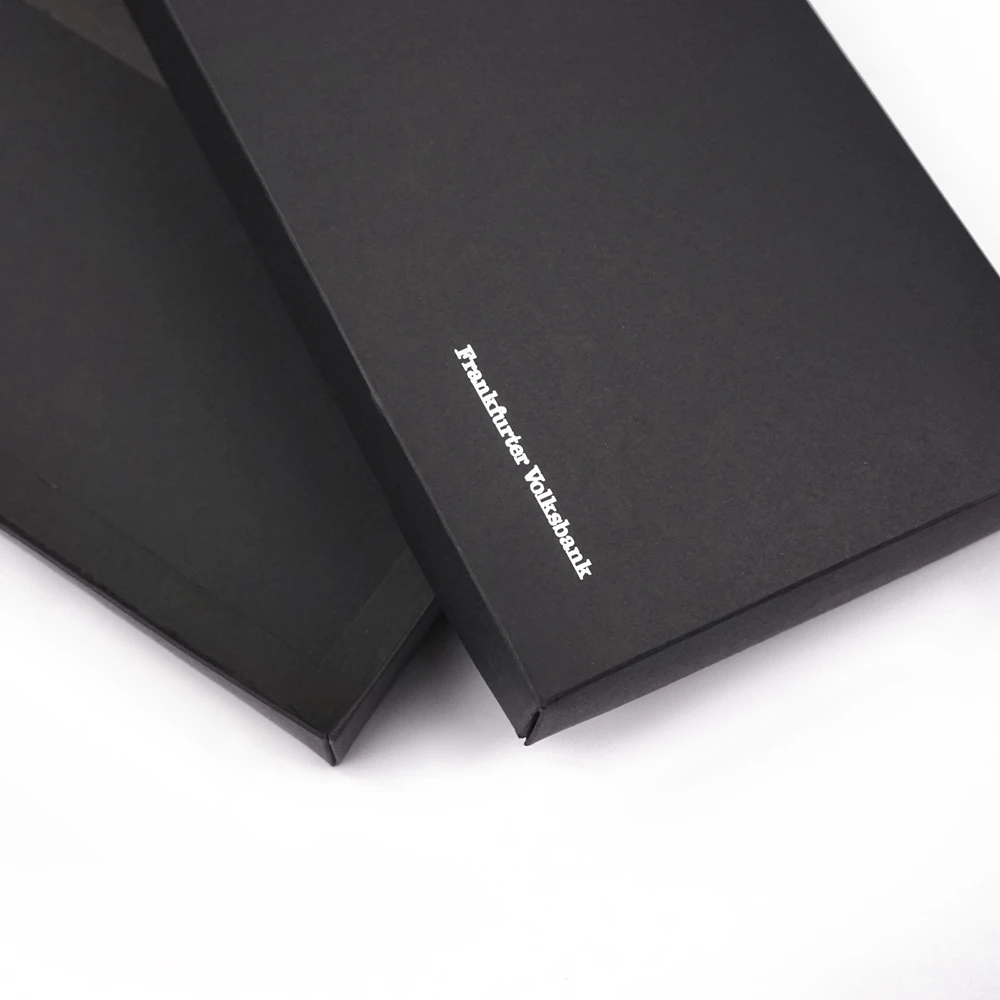 Custom Made Luxury Black Paper Box with Logo UV and Matte lamination Finish Ribbon Design for Gift Packaging