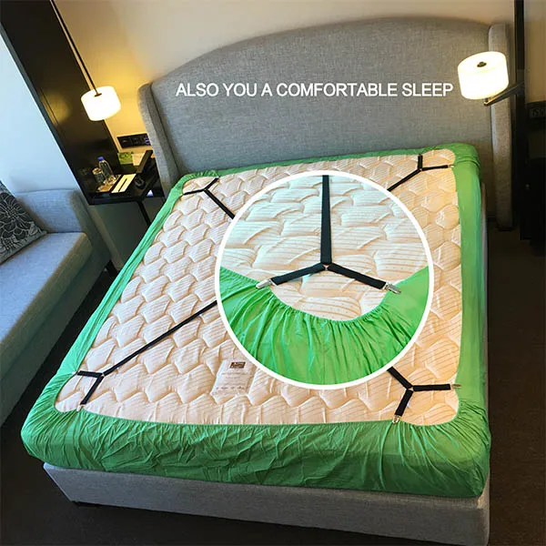 Various transports acceptable durable usage bed sheet mattress cover blankets clip elastic set plastic clips for straps