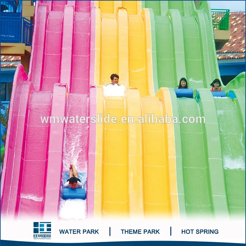 Rainbow Waterslide Fiberglass Water Park Slides For Sale