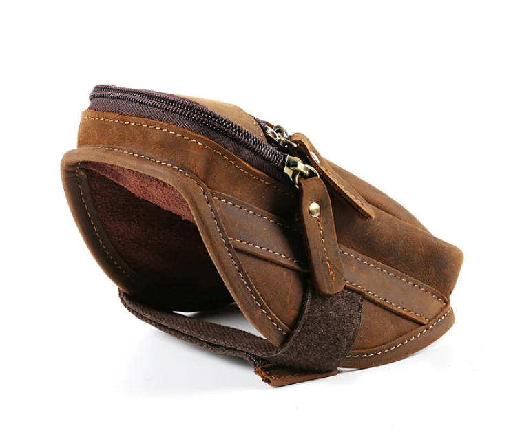 Crazy horse cow leather sport mobile phone wallet arm bag