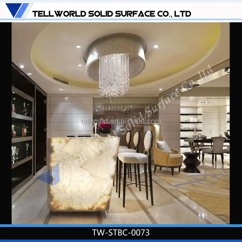 Translucent Stone Alabaster Bar Counter