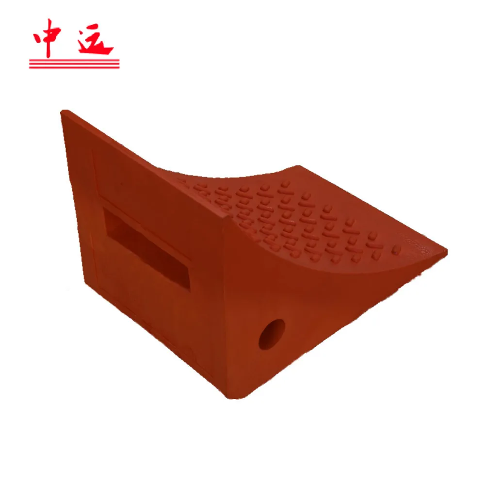 Оранжевый/желтый PU колеса chock блок для поддержки горнодобывающих грузовиков