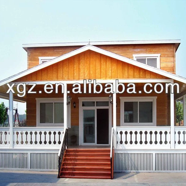 Frame Prefab House Villa for Sale Light Steel Sandwich Paneldoor Design as Your Request  Two Layer Paint
