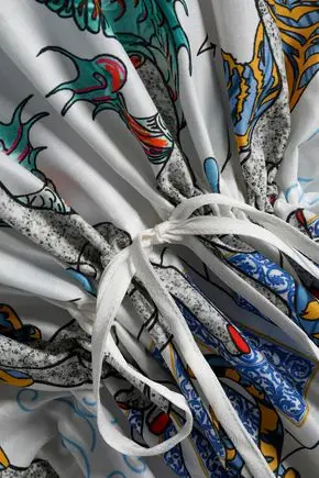 OEM Summer Floral Printed Cotton kaftan Oversized Maxi Beach Dress Wholesale