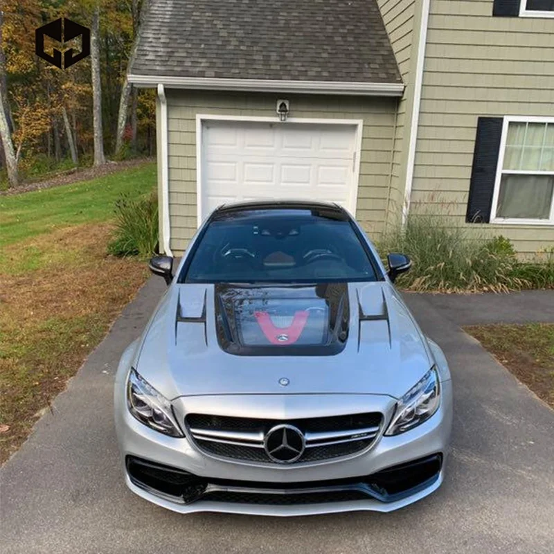  Капот из акрилового углеродного волокна AF-IMP для передней крышки двигателя Mercedes Benz C-Class W205 C63 AMG Sedan