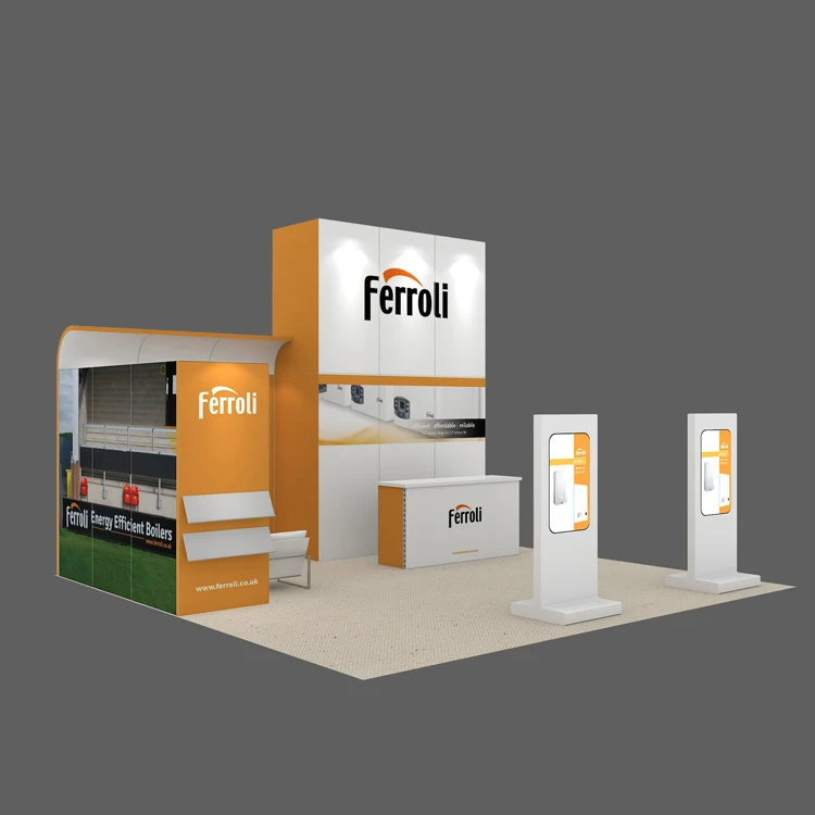 
20x20ft Reusable Modular Exhibition Stand For Show In Aluminum 