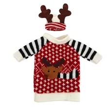 Zero Red Wine Bottle Cover Bags Decoration Home Party Santa Claus Christmas