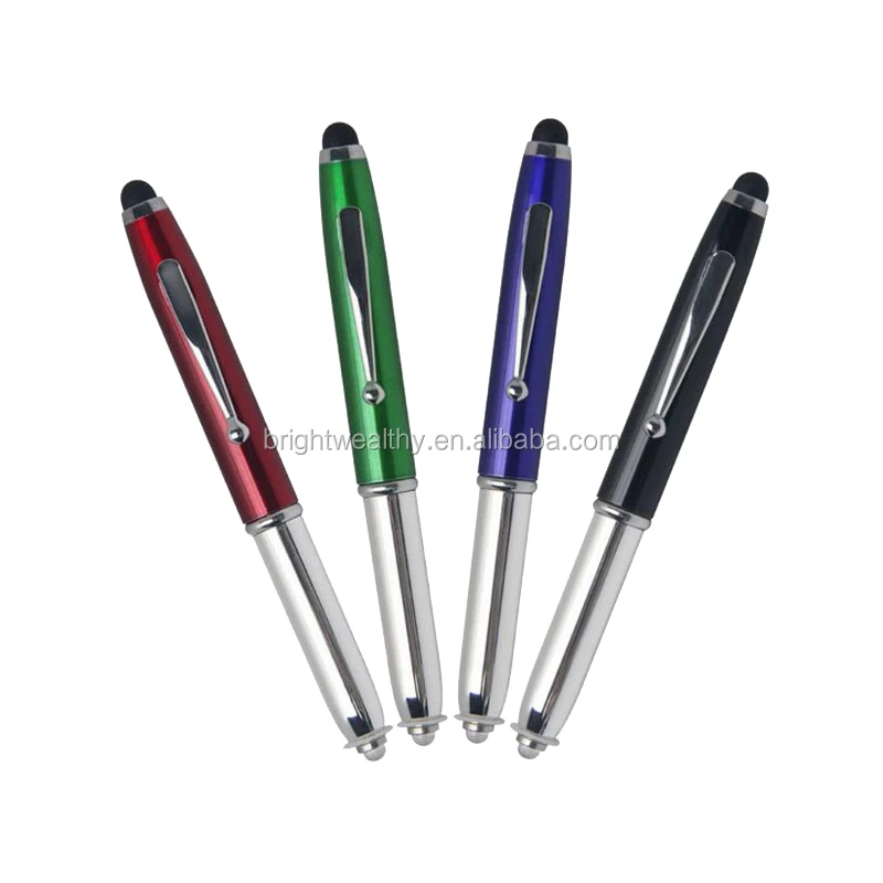 Original factory multi-function full color metal LED stylus light up pen